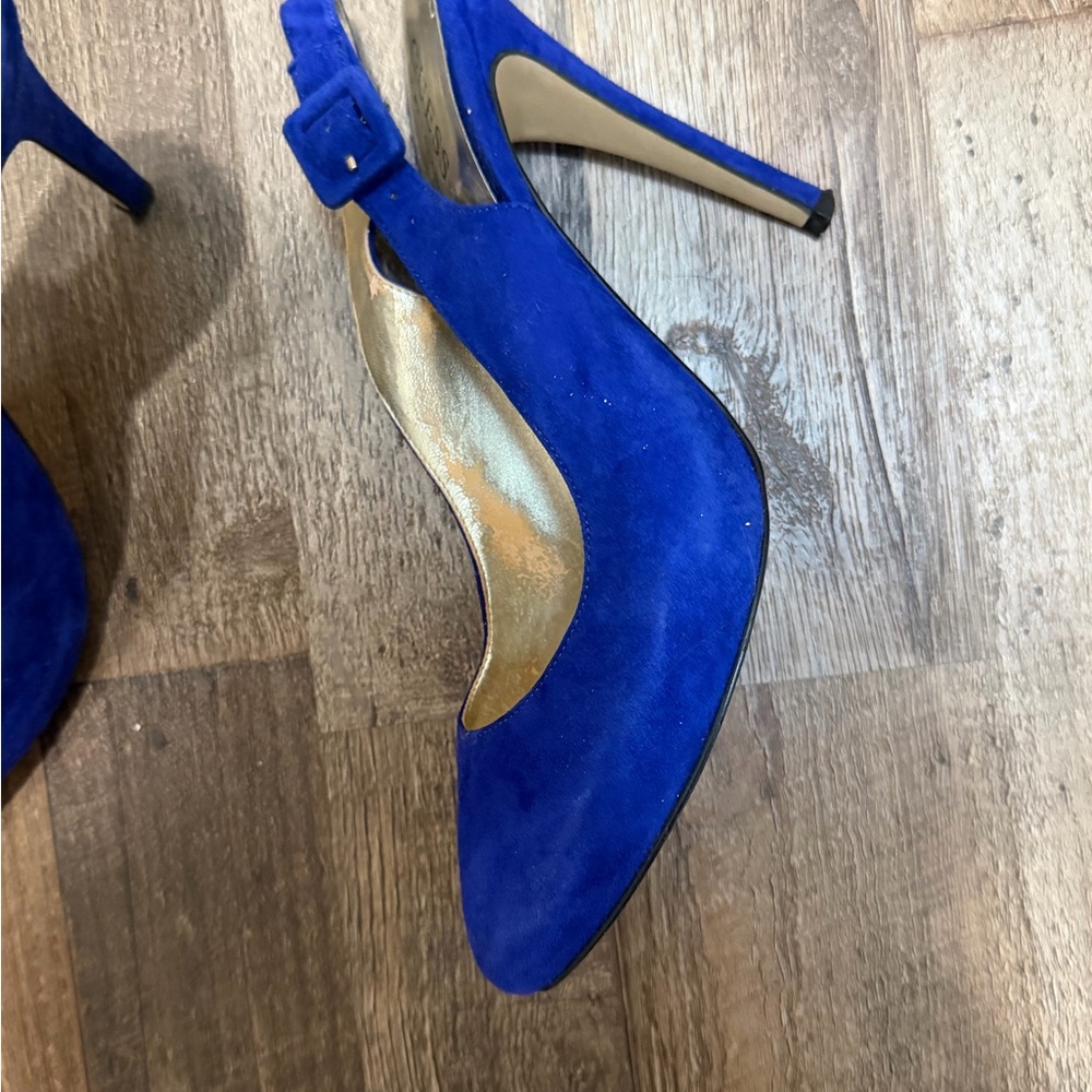 Guess Royal Blue Suede Heels